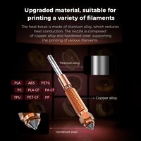 Kit Upgrade Hotend Creality K1/K1 Max Series, Blok Pemanas Keramik Unicorn, Nozzle Quick Swap 300°C 600mm/s untuk Printer 3D