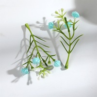 Mini-tiges de fleurs artificielles multicolores en gypsophile, petites brindilles en plastique pour couronnes DIY, boîtes cadeaux, arrangements floraux de mariage