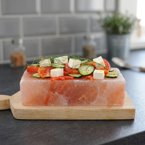 Plato de Sal Rosa del Himalaya Orgánico y Natural Ecológico en Forma de Ladrillo para Cocinar BBQ, Decoración del Hogar, Losas Talladas - Product Image 1