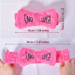 Vente en gros <span class=keywords><strong>2022</strong></span> Accessoires pour <span class=keywords><strong>cheveux</strong></span> en velours doux <span class=keywords><strong>couleur</strong></span> corail avec lettres OMG, pour le lavage du visage, le maquillage, bandeau à nœud, serre-tête pour <span class=keywords><strong>femme</strong></span> et fille - Product Image 3