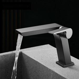 <span class=keywords><strong>Robinet</strong></span> de lavabo cascade contemporain avec poignée unique et large courant <span class=keywords><strong>d</strong></span>'<span class=keywords><strong>eau</strong></span> pour salles de bains de luxe - Product Image 1