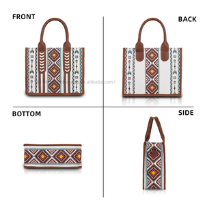 Bolso Tote Impermeable de Gran Capacidad para Mujer, Estilo Bohemio Vintage, Multifuncional, con Cierre, Marca Tanjing - Product Image 3