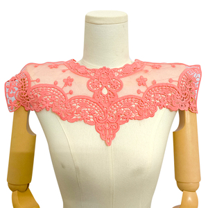 Appliques brodées en dentelle pour vêtements, motifs floraux, accessoires de mode DIY, design ajouré 3D en polyester, couleur unie - Product Image 2