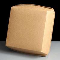 Grande boîte à hamburger en papier kraft biodégradable, coquille de palourde, emballage personnalisé
