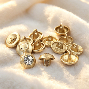 Factory Wholesale Custom Round Brass Shank <b>Buttons</b> Gold Coated Zinc Alloy Embossed Engraved Metal <b>Buttons</b> for Uniform Blazer - Product Image 3