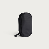 Pochette noire pour appareils électroniques, organiseur de câbles, étui compact en nylon Cordura, sac d'accessoires de voyage, logo personnalisé, fabricant OEM ODM