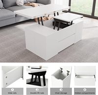 Neuer klappbarer Esstisch Multifunktions-moderner klappbarer Couch tisch Tee tisch und Stühle Wohnzimmer möbel aus Holz