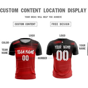 Custom Soccer Jersey Men Adult Personalized V-Neck Moisture Wicking Sublimated Team Name Number Sports Apparel - Product Image 2