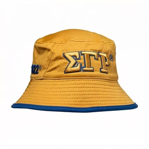 Customizable Sorority Sigma Gamma Rho Greek Letter Logo Novelty Bucket <strong>Hat</strong> Multi Color SGR Sorority Bucket <strong>Hat</strong> Gold <strong>Khaki</strong> - Product Image 2