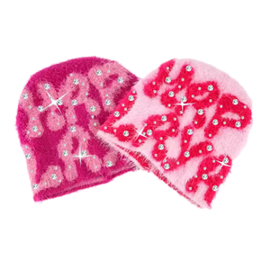 ODM OEM Gorro de Invierno Cálido y Cómodo de Moda con Diseño de Cabeza Grande, Personalizado, Liso, con Pedrería, Etiqueta de Cuero y Jacquard - Product Image 1