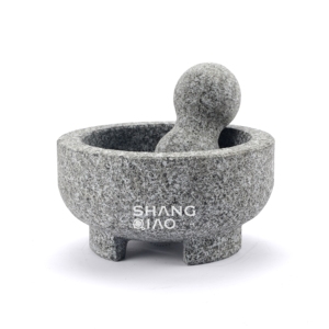 Juego de mortero y Maja de granito de Venta caliente <span class=keywords><strong>Molcajete</strong></span> <span class=keywords><strong>Guacamole</strong></span> Bowl Molinillo de piedra natural - Product Image 3