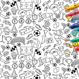 Coperta da colorare a tema calcio per bambini, plaid in pile fai-da-te a tema cuccioli con pennarelli per tessuti, regalo artistico educativo - Product Image 5