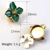 Cache-boutons personnalisés pour femmes, vente en gros, clips en laiton pour chemises, cache-boutons en tissu en forme de fleur