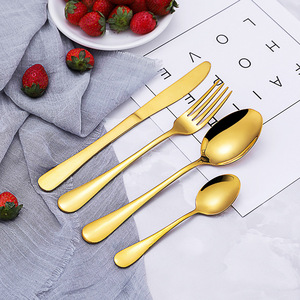 Cuillères en or de luxe à bas prix <span class=keywords><strong>couverts</strong></span> modernes fourchettes couteaux ensemble en acier inoxydable ensembles de <span class=keywords><strong>couverts</strong></span> uniques et durables <span class=keywords><strong>18</strong></span> <span class=keywords><strong>10</strong></span> pour hôtel - Product Image 3