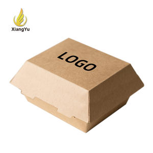 Boîte <span class=keywords><strong>à</strong></span> hamburger en carton jetable en papier d'art de qualité alimentaire, personnalisée, vente en gros d'usine, <span class=keywords><strong>prix</strong></span> bas pour l'emballage de restauration rapide - Product Image 5