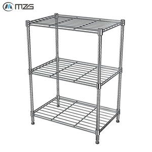 Étagère de rangement à 3 niveaux réglable en fil métallique de haute qualité pour buanderie, salle de bain, cuisine, bureau - Product Image 2