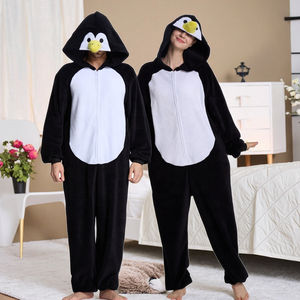 <span class=keywords><strong>Pijama</strong></span> de una pieza de lana con capucha de pingüino para adultos, diseño de animal, unisex, Kigurumi, ropa de descanso, <span class=keywords><strong>disfraz</strong></span> de cosplay al por mayor - Product Image 3