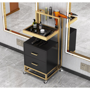 Multifunctional barber shop cabinet hairdresser tool table multi-layer storage rack floor-standing table de salon