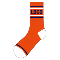Chaussettes de sport pour hommes Blank Crew de haute qualité Manchette Logo personnalisé pour Elite Basketball Tennis Baseball Running