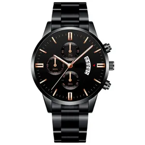 Açık spor paslanmaz çelik kayış çok fonksiyonlu zamanlama Chronograph İskelet Odm erkekler saatler Minimalist dijital kuvars çin