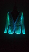 Veste en Fiber optique à LED, manteau lumineux pour fête, mariage, noël, Halloween