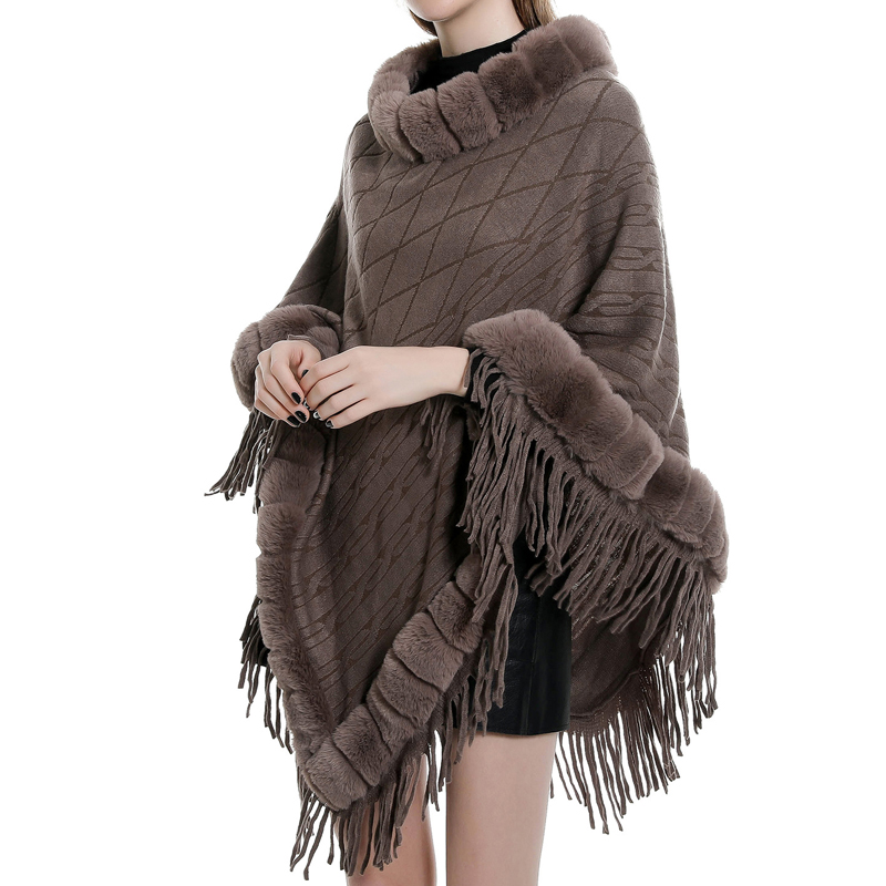 Clothing Breakout Cape Shawl Limelight Hooded Fur Cape Shawl