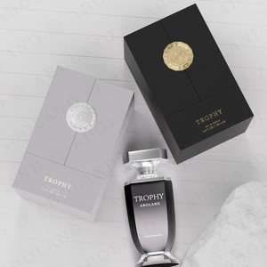 Aboland Trophy Eau de Parfum 100ml Boîte Rigide Logo Doré Feuille d'Or Doublure en Satin Emballage Cosmétique Haut de Gamme - Product Image 5