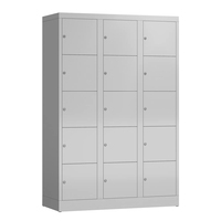 Casier en acier à 15 portes, casier en plastique pour le personnel, centre commercial, école, salle de sport, vestiaire, casier coloré à prix avantageux, rangement pour vêtements