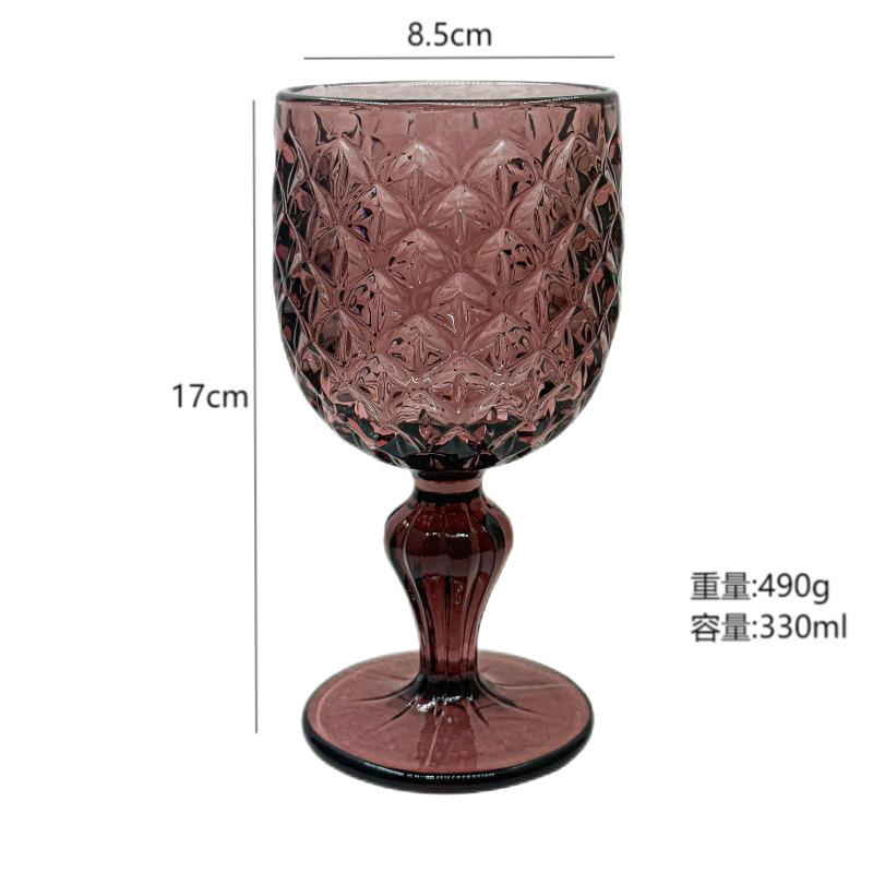 Purple pineapple big wine glass