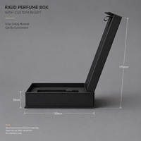 Boîte à parfum de luxe recyclable personnalisée avec fermeture magnétique rigide, gaufrage, laminage mat et insert en mousse EVA