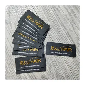 WHOLESALE custom satin tags for hair wigs silk bonnets private clothing labels wig tag