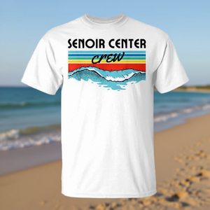 Camiseta Senior Center Crew Ocean con diseño retro, unisex, talla para adultos - Product Image 3
