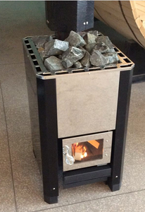 Sauna traditionnel en cèdre rouge en stock, sauna en baril extérieur avec bois de chauffage - Product Image 2