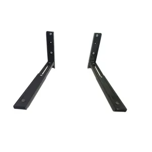 Support mural <span class=keywords><strong>de</strong></span> four à <span class=keywords><strong>micro</strong></span>-ondes noir blanc argenté réglable robuste <span class=keywords><strong>pour</strong></span> un usage domestique - Product Image 1