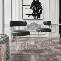 Ensemble de chaises de salle à manger en métal au design simple et luxueux contemporain et table de salle à manger avec revêtement en cuir pour la vente en gros de meubles de maison