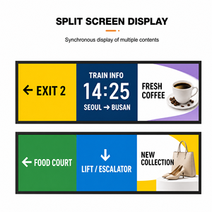 Display LCD a Doppio Schermo per Sale d'Attesa Aeroportuali, Tipo Barra, Segnaletica Digitale Sospesa Allungata ad Alta Luminosità - Product Image 2