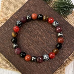 Bracelet en pierre naturelle avec perles de verre colorées, beauté et élégance, service professionnel OEM ODM, vente en gros à prix réduit - Product Image 3