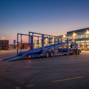 Rimorchio per Trasporto Auto a 2 Assi 15-17 <span class=keywords><strong>M</strong></span> di Alta Qualità, Semirimorchio Porta-Auto in Vendita - Product Image 6