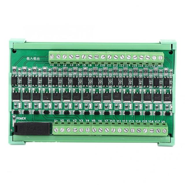 16 Channel PLC Amplifier Board Photoelectric Isolation Relay Module Input NPN Output NPN DC 12-36V Programmable Logic Controller