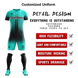 Tùy chỉnh OEM trống thăng hoa đồng phục bóng đá/giá rẻ Áo bóng đá thiết lập cho Đội Bóng Đá Đội đồng phục áo quần <span class=keywords><strong>short</strong></span> - Product Image 6