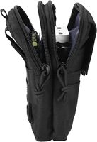 Pochette tactique verticale MOLLE EDC, sac organisateur d'équipement pour smartphone à double fermeture éclair