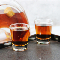 Verre à shot en verre épais personnalisé avec logo, pour spiritueux, brandy, whisky, tequila – Vente en gros, haute qualité, sublimation