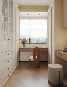 Ensemble de chambre à coucher moderne de luxe avec armoire murale extensible portable en bois, dressing pour usage domestique - Product Image 5