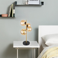 Lampe de table verticale personnalisée, design moderne et créative nordique, avec boule de verre pour l'exportation