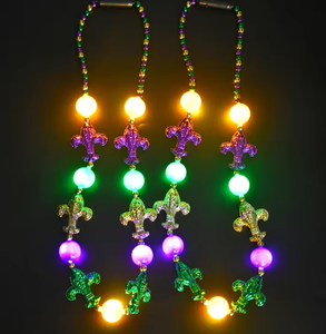 Vente <span class=keywords><strong>en</strong></span> gros adulte coloré collier de perles de mardi gras lumineux à LED pour la fête à l'occasion du nouvel an chinois Halloween Thanksgiving - Product Image 6