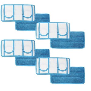 Têtes de balai serpillère manuelles en microfibre lavables pour nettoyage de sols secs/humides avec design écologique et séchage rapide, et manche en acier inoxydable - Product Image 5