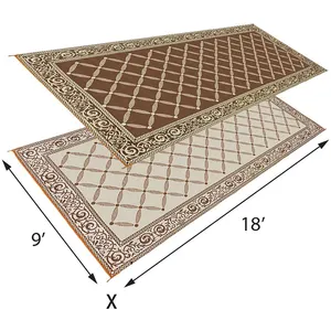 <strong>Patio</strong> <strong>Mat</strong> Woven Modern ZNZ SGS Certification100% Recycled Polypropylene RV Picnic Beach Adult Reversible Low Pile OEM/ODM/SKD - Product Image 1