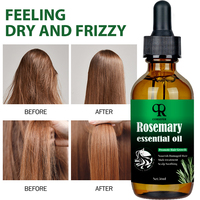 Label pribadi merek OEM 100% Formula alami Anti rambut rontok organik minyak penumbuh rambut Murni Minyak Rosemary