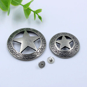 Tùy Chỉnh Sao Kẽm Hợp Kim Kim Loại Phương Tây Conchos Vít Trở Lại Nhà Nước Của Texas Concho Nút Cho Ví Da Yên Vành Đai Dây Cương - Product Image 2