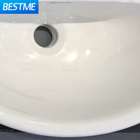 Lavabo en céramique monotrou moderne Lavabo à la main Plateau à savon sanitaire Petit lavabo suspendu pour salle de bain suspendue au mur Lavabos pour hôtels à un prix